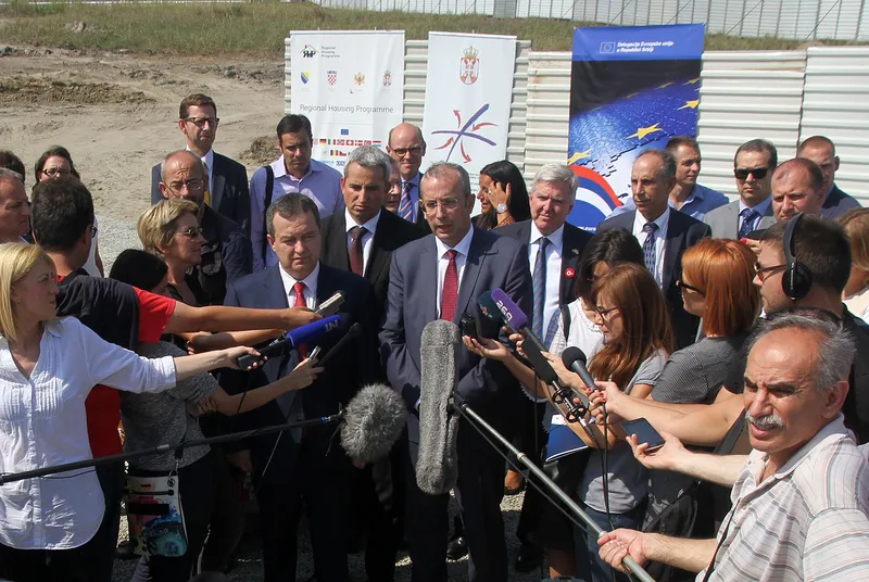 Ivica Dačić, First Deputy Prime Minister of Serbia with Michael Devenport, Head of the EU Delegation to Serbia