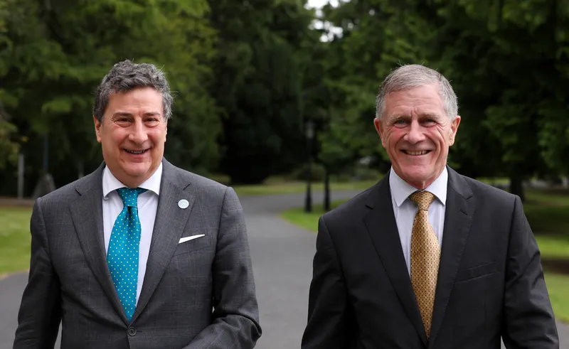 CEB Governor Carlo Monticelli and CEO Social Finance Foundation Brendan Whelan