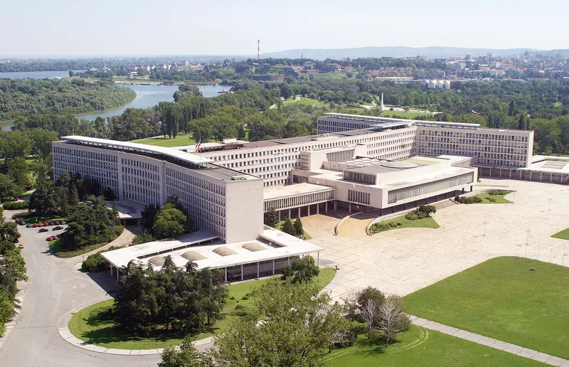 The Palace of Serbia, a government building being renovated with the support of CEB donors.