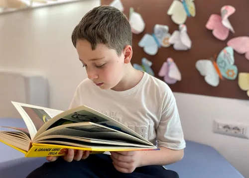 Andrea Di Muro, fifth grade pupil at Viscontini School, appreciates the two outdoor classrooms and the auditorium – his dream is to become an actor or a screen writer.