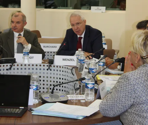 Governor Wenzel, Chairman Lamiot address  Committee on Migration, Refugees and Displaced Persons