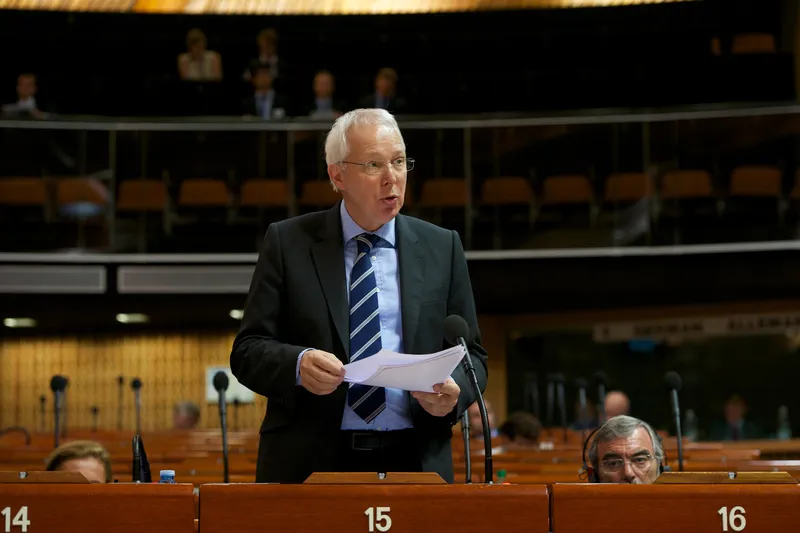 Governor Wenzel addresses the Parliamentary Assembly of the Council of Europe during the debate “Challenges for the Council of Europe Development Bank (CEB)