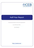 Half year Report 2021