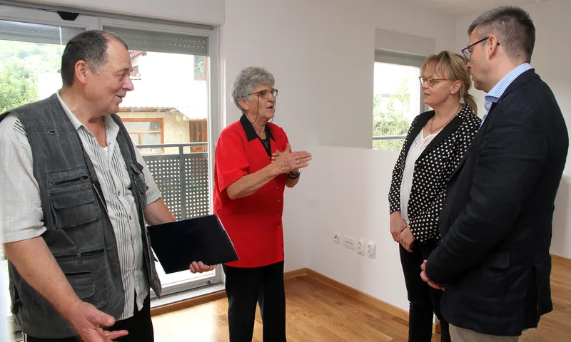 Family in a new apartment, Korenica