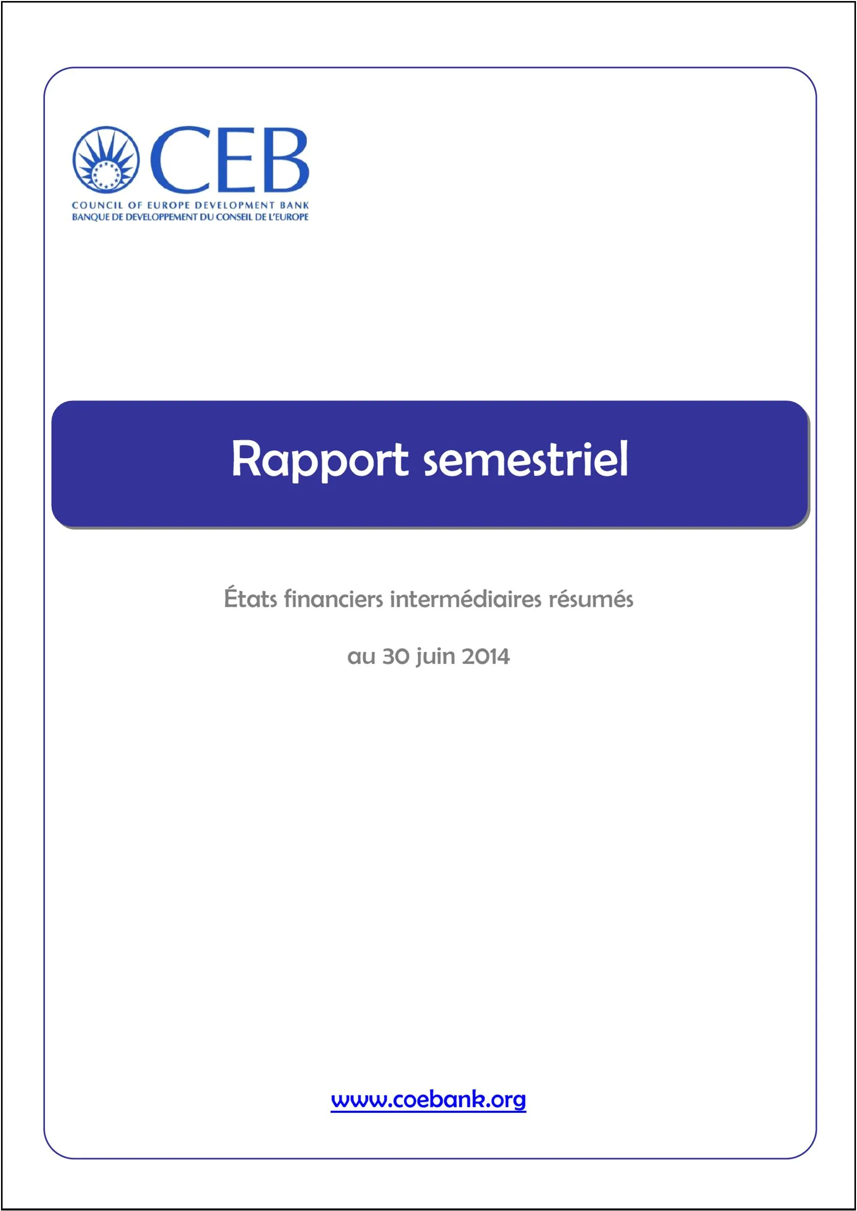 Rapport fin intérimaire 2014