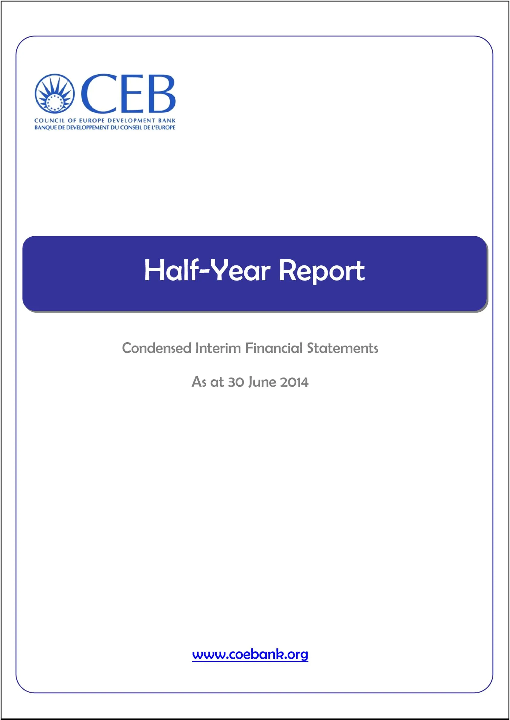 Interim report cover