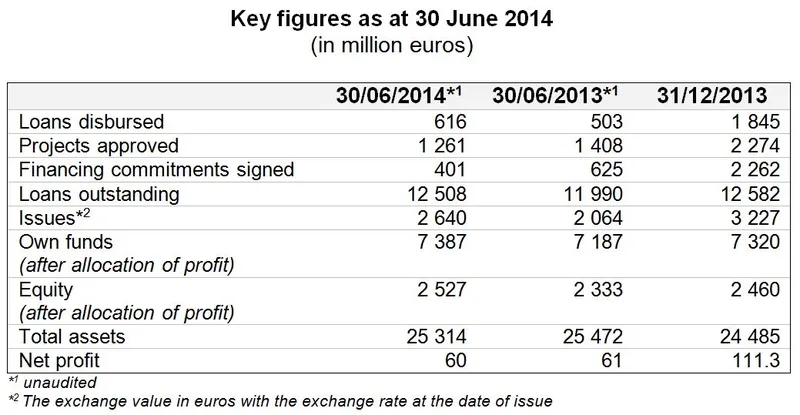 Key figures at 30 June 2014