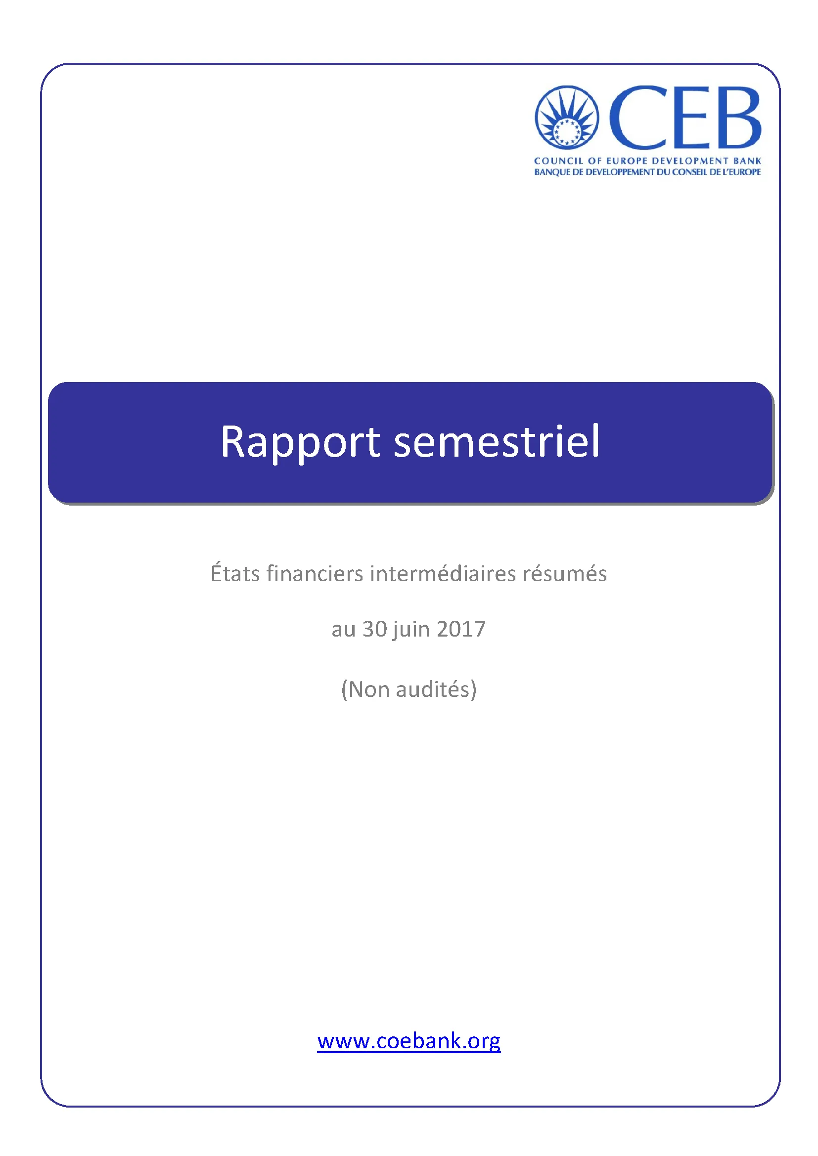 Rapport semestriel 2017