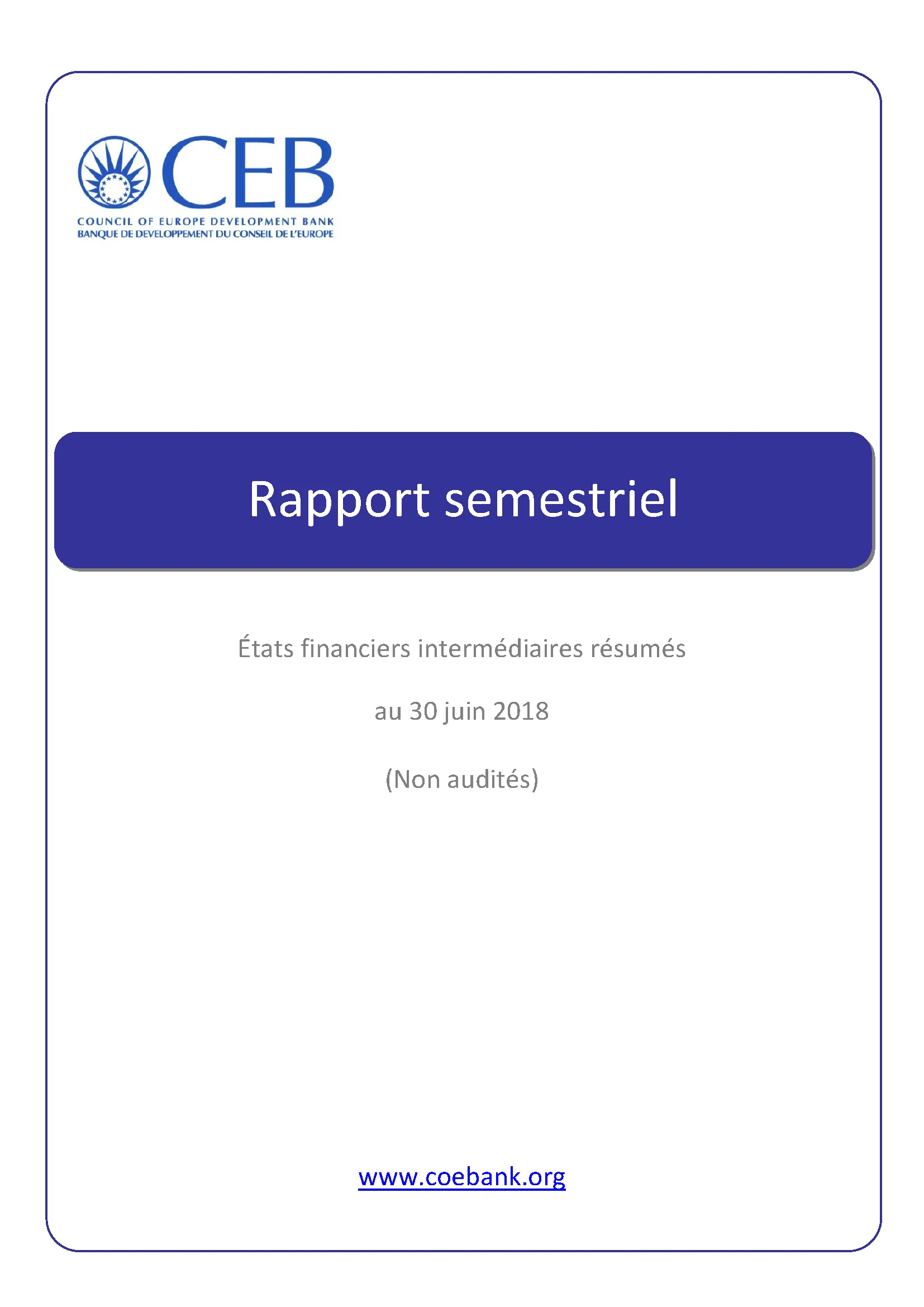 Rapport semestriel 2018