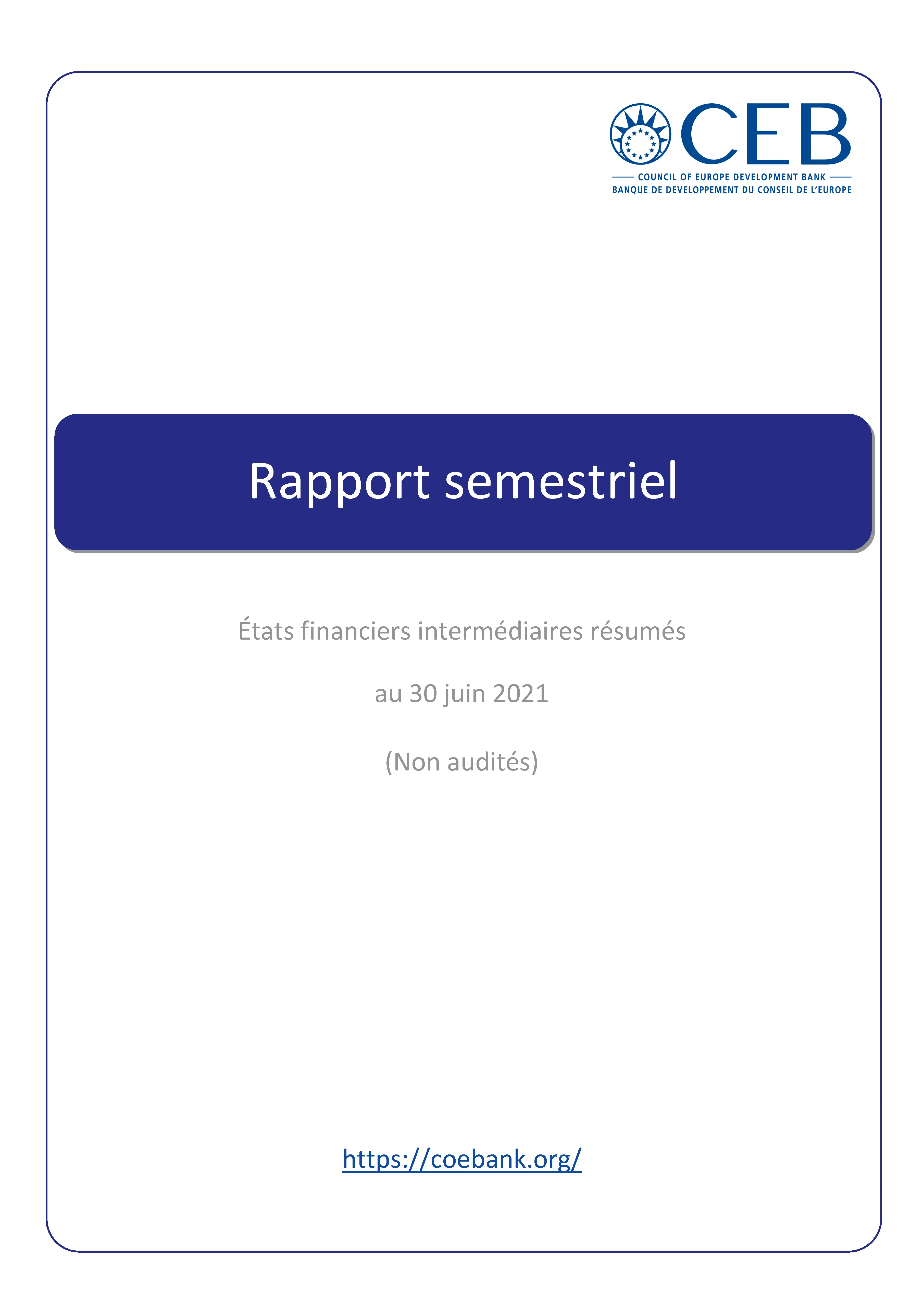 Rapport semestriel 2021