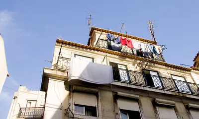 Run-down neighborhood in Portugal