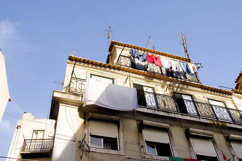 Run-down neighborhood in Portugal