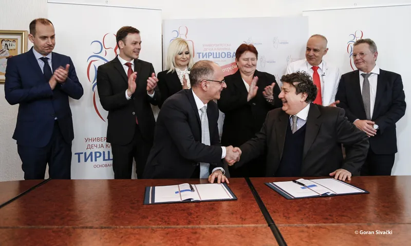 Carlo Monticelli and Marko Blagojević, Acting Director of the Public Investment Management Office