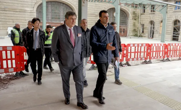 Governor Monticelli visiting the Haydarpaşa station during his mission to Türkiye in February 2026