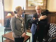 Governor Rolf Wenzel and Council of Europe Secretary General Marija Pejcinovic Buric