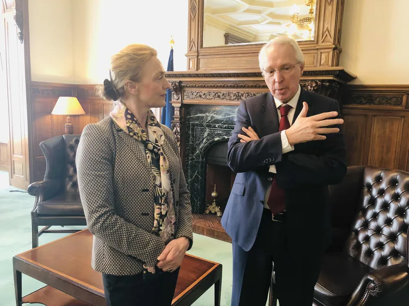 Governor Rolf Wenzel and Council of Europe Secretary General Marija Pejcinovic Buric