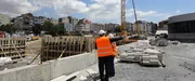 Worker on a construction site in Turkey