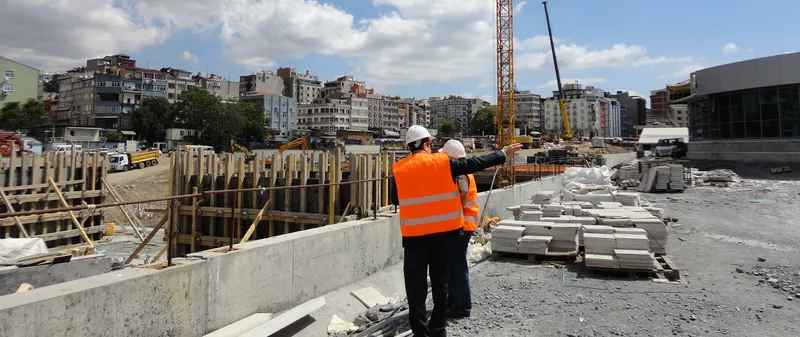 Worker on a construction site in Turkey